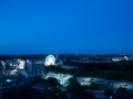 Aerial view of Niagara Falls City at night Royalty Free Stock Photo