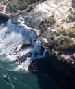 Niagara waterfall from above,Aerial view of Niagara waterfall.