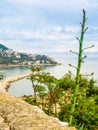 Aerial view of Nice coastline. Cote d`Azur beachfront, Nice, France Royalty Free Stock Photo