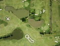 Aerial view of nice golf course Royalty Free Stock Photo