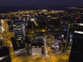 Aerial view of night city Tallinn Royalty Free Stock Photo