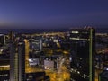 Aerial view of night city Tallinn Estonia Royalty Free Stock Photo