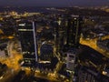 Aerial view of night city Tallinn Estonia Royalty Free Stock Photo