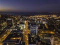 Aerial view of night city Tallinn Estonia Royalty Free Stock Photo