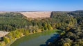 Aerial view of Nikolovo dam in Bulgaria Royalty Free Stock Photo