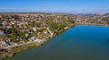 Aerial view of Nikolovo dam in Bulgaria Royalty Free Stock Photo