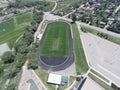 Aerial View of Niwot High School Sports Fields Royalty Free Stock Photo