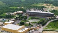 Aerial view of Noah's ark replica at Ark Encounter Theme Park in Williamstown, Kentucky