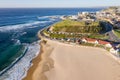 Nobbys Beach aerial view - Newcastle NSW Australia Royalty Free Stock Photo