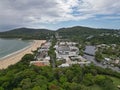 Aerial view of Noosa Main Beach in Noosa Heads, Queensland, Australia Royalty Free Stock Photo