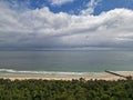 Aerial view of Noosa Main Beach. Queensland, Australia Royalty Free Stock Photo