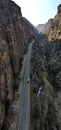 Aerial view of the Noravanq highway in Armenia on a sunny day