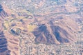 Aerial view of the Norco Ridge in Norco, California Royalty Free Stock Photo