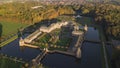 Aerial view of Nordkirchen moated castle in Germany, known as the Versailles of Westphalia