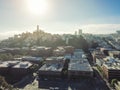 Aerial view Russian Hill neighborhood in San Francisco, CA, USA Royalty Free Stock Photo