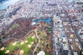 Aerial view of North Central Park and Uptown Manhattan, New York City