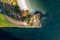 Aerial view of North Palm Beach by Lakeside Park on the east coast of Florida on a sunny morning Royalty Free Stock Photo