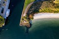 Aerial view of North Palm Beach by Lakeside Park on the east coast of Florida on a sunny morning Royalty Free Stock Photo