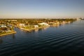 Aerial view of North Palm Beach by Lakeside Park on the east coast of Florida on a sunny morning Royalty Free Stock Photo