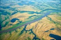 Aerial view on North Yakutia landscapes