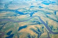 Aerial view on North Yakutia landscapes