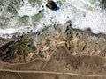 Aerial View of Northern California Shoreline Royalty Free Stock Photo