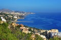 Aerial view of northern coastline of Malaga