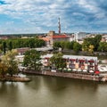 Aerial view of northern Wroclaw, Poland