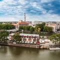 Aerial view of northern Wroclaw, Poland