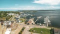 Aerial view of the Northwind Harbor located in New York City, USA Royalty Free Stock Photo