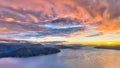 Aerial view of Norwegian fjords