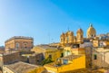 Aerial view of Noto dominated by the basilica minore di San Nicolo, Sicily, Italy Royalty Free Stock Photo