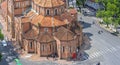 Aerial view Notre-Dame Cathedral Basilica beauty buildings Royalty Free Stock Photo