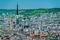 Aerial view of Notre Dame Cathedral and Saint-Maclou Church in Rouen, France Royalty Free Stock Photo