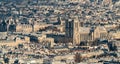 Aerial view of Notre Dame de Paris, France Royalty Free Stock Photo