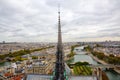 Aerial view from Notre Dame de Paris Royalty Free Stock Photo