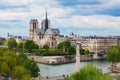 Aerial view of Notre-Dame de Paris. Royalty Free Stock Photo