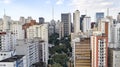 Aerial view of Nove de Julho avenue in Sao Paulo city