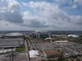 Aerial view of the NRG Stadium on a cloudy day Royalty Free Stock Photo