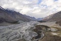 Aerial view of Nubra valley and Nubra river in Himalayas,India Royalty Free Stock Photo