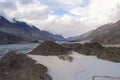 Aerial view of Nubra valley and Nubra river in Himalayas,India