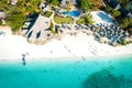 Aerial view of Nungwi Beach in Zanzibar, Tanzania