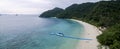 aerial view of nyaung oo phee island of myanmar southern andaman sea one of most popular summer traveling destination Royalty Free Stock Photo