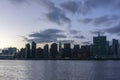 An aerial view of NYC skyline. Skyscrapers of midtown in Manhattan along East river Royalty Free Stock Photo