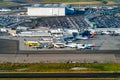 Aerial view of Oakland International Airpot in Oakland, CA