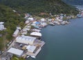 Aerial view of the Oakridge neighborhood of Roatan, Honduras Royalty Free Stock Photo