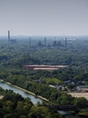 Aerial view of Oberhausen with industry in the background