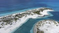 Aerial view of Ocean Cay, Bahamas Royalty Free Stock Photo