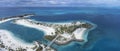 Aerial view of Ocean Cay, Bahamas Royalty Free Stock Photo