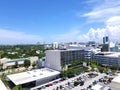Aerial view of Ocean Drive and South beach Royalty Free Stock Photo
